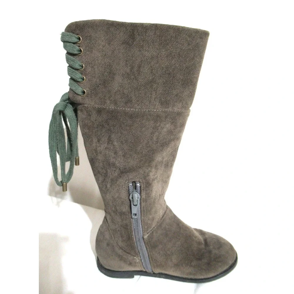 Joyfolie Chantal Toddler Girl's Size 7 Tall Brown Suede Fully Lined Boots